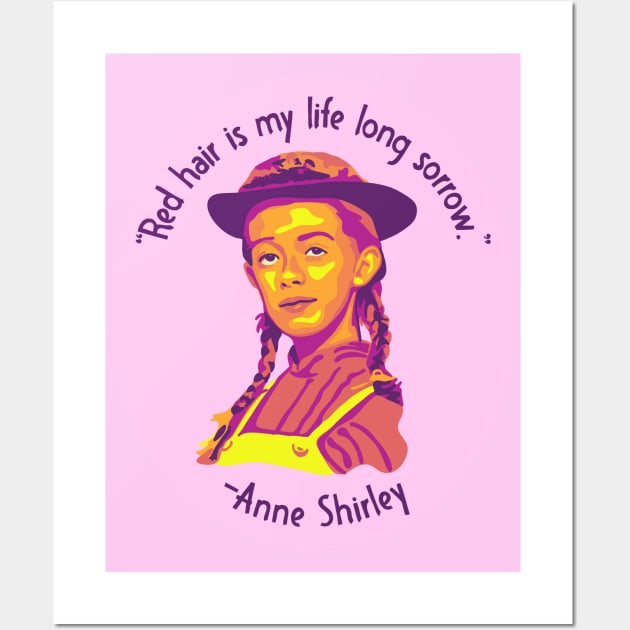 Anne of Green Gables Portrait and Quote Wall Art by Slightly Unhinged